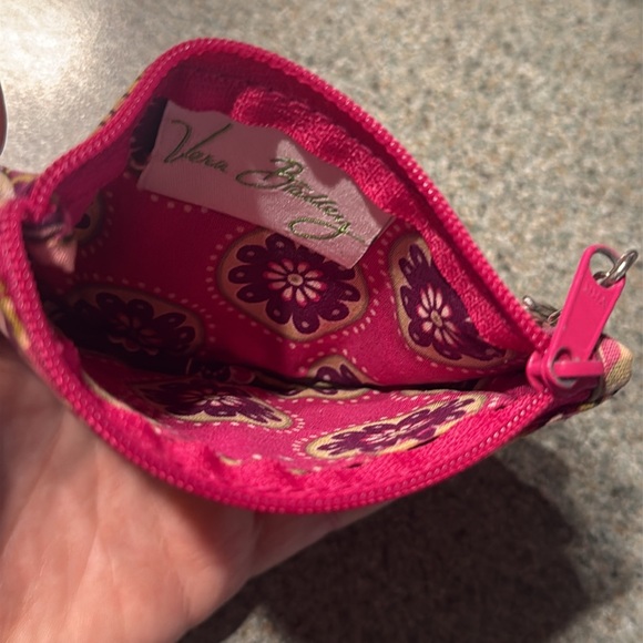 Vera Bradley Clip Zip ID Case in a retired paisley pattern Lilli Bell - Picture 3 of 5